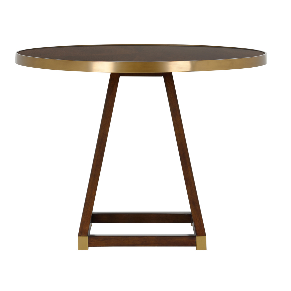 Wildwood - Renzo Center Table in Brown/Antique Brass, Wood