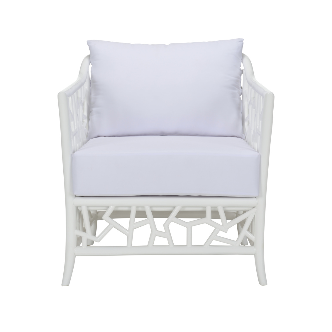 Wildwood - Catania Lounge Chair in White, Rattan