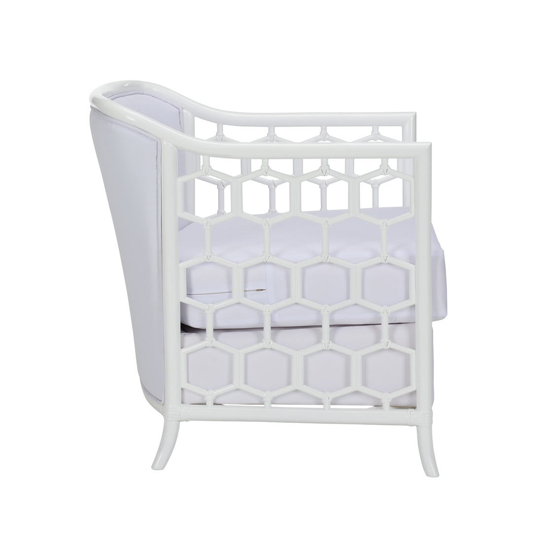 Wildwood - Cefalu Lounge Chair in White, Rattan