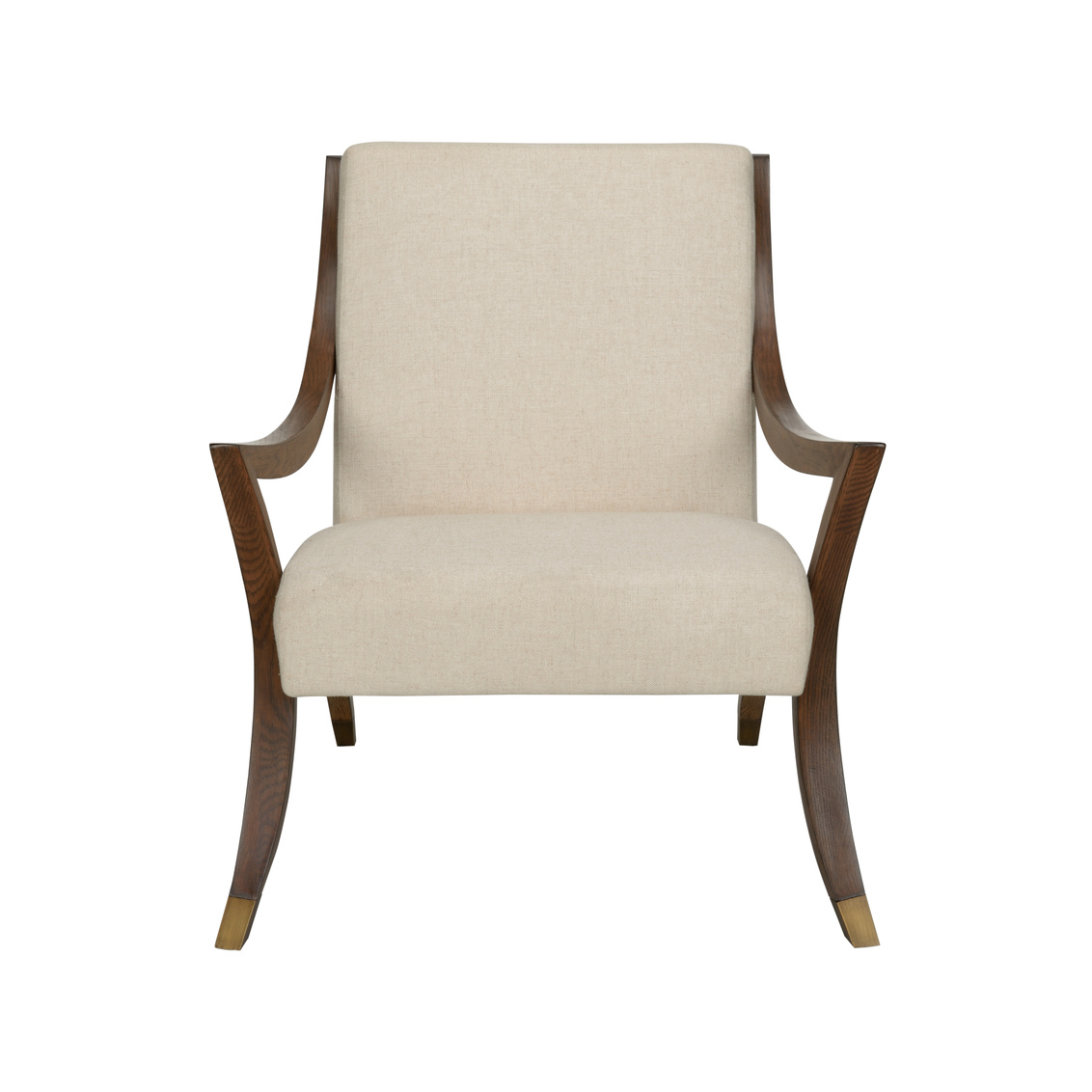 Wildwood - Sling Lounge Chair in Natural/Oak/Antique Brass, Wood