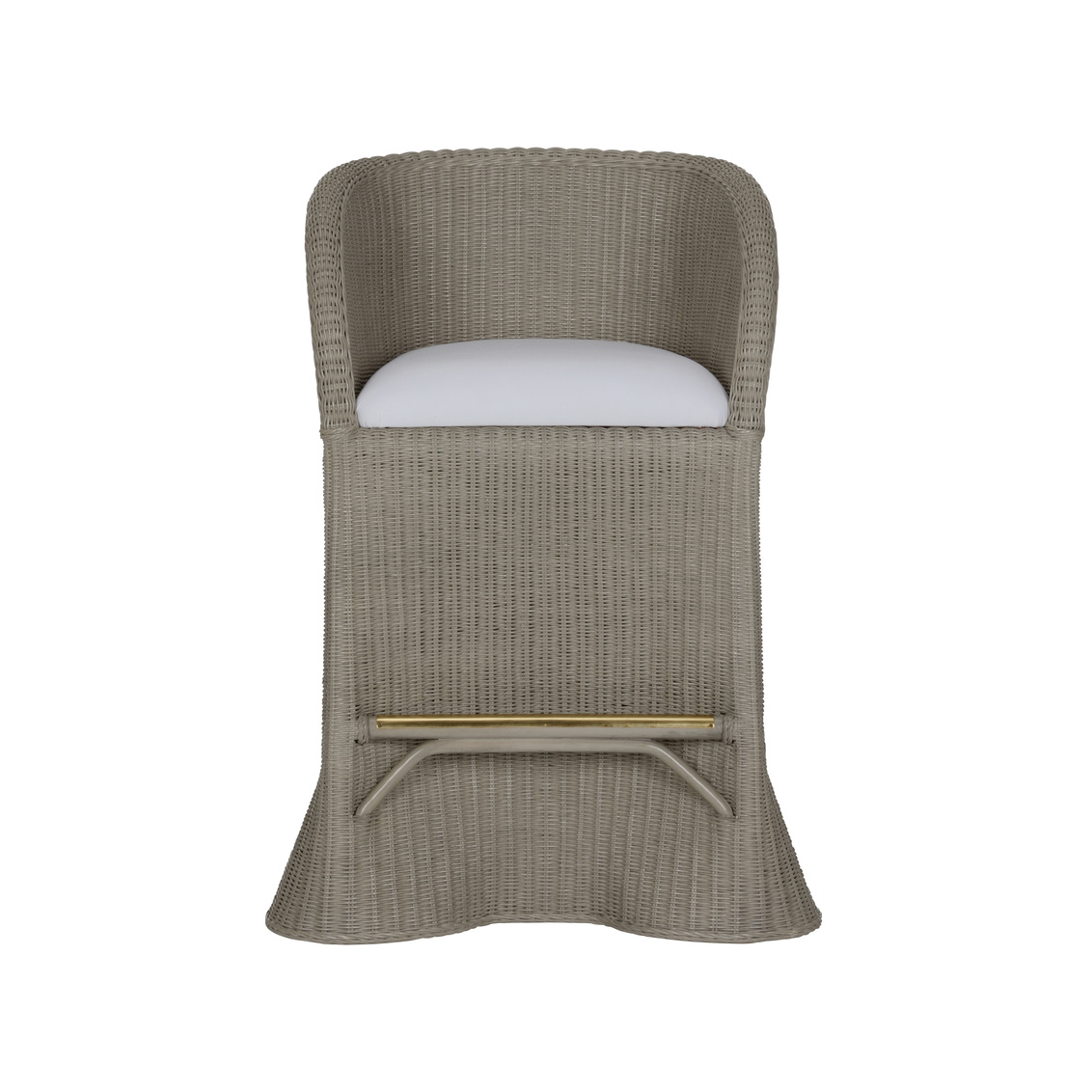 Wildwood - Savannah Bar Stool in Gray/White, Rattan