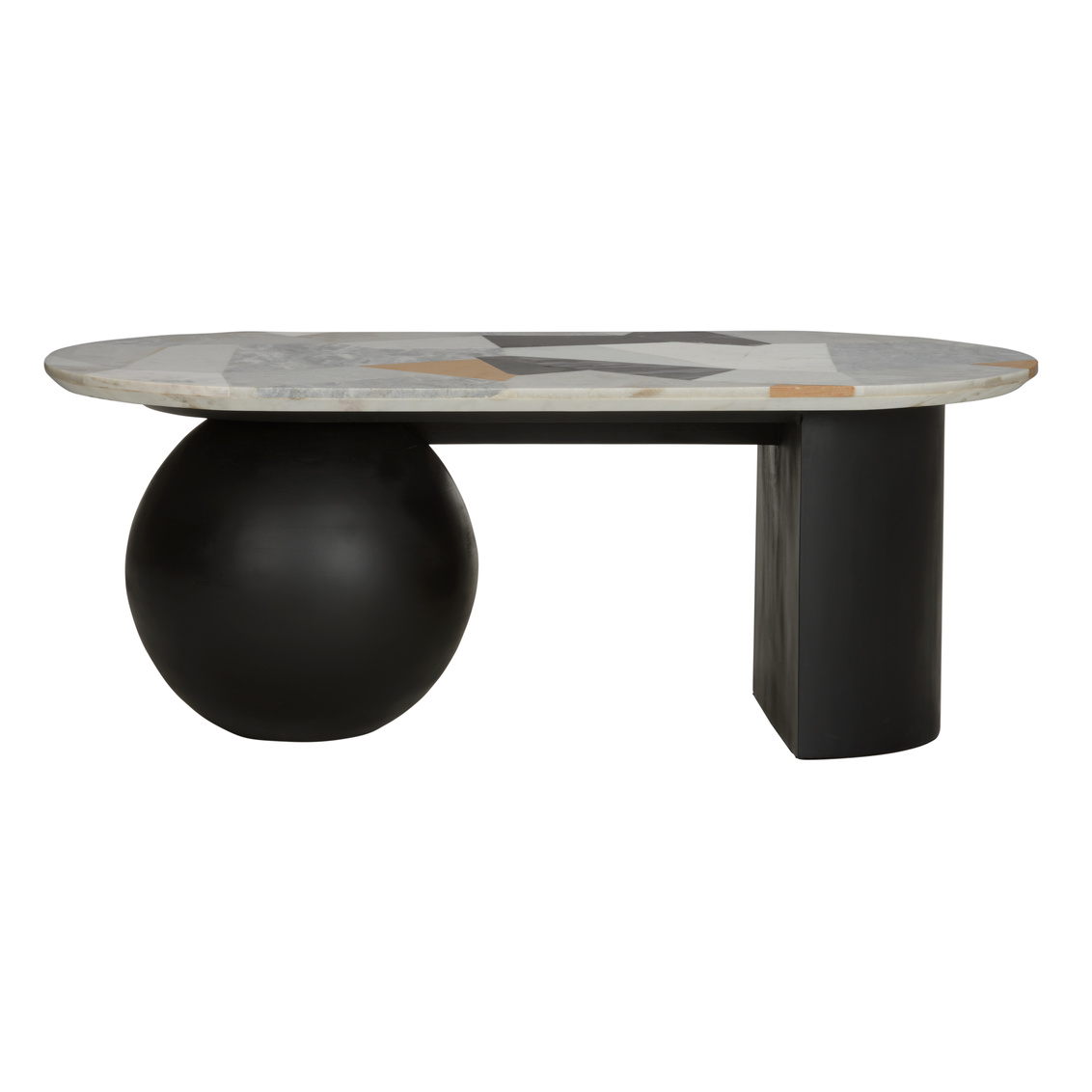 Wildwood™ Massimo Cocktail Table - Natural Black/White/Gray/Yellow, Marble