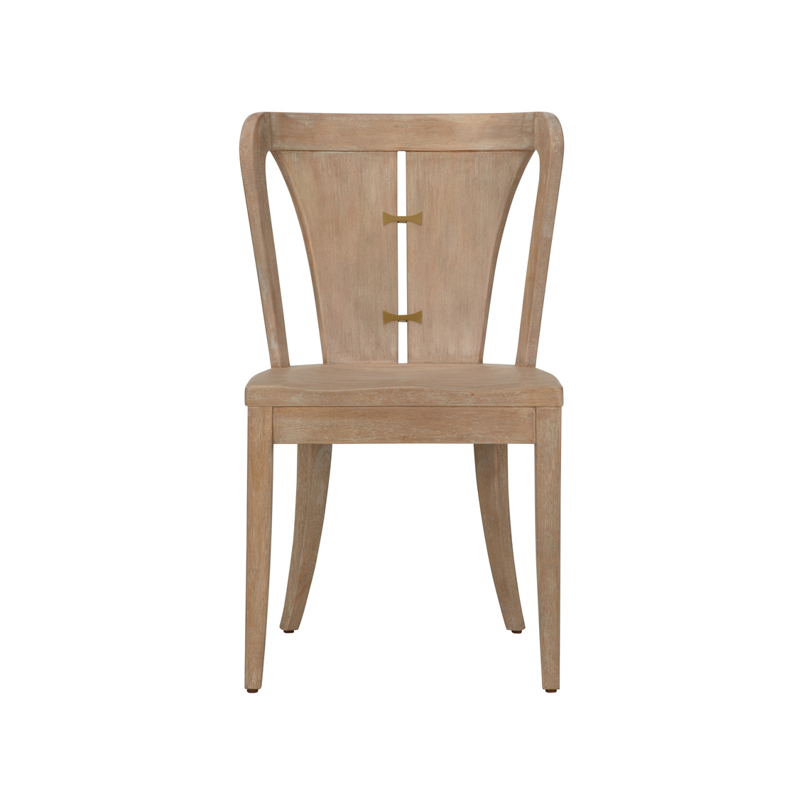 Wildwood - Venturi Chair in Natural/Whitewash/Antique Brass, Small