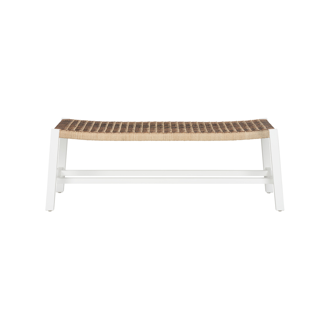 Wildwood - Banco Long Bench in White/Natural/Brown