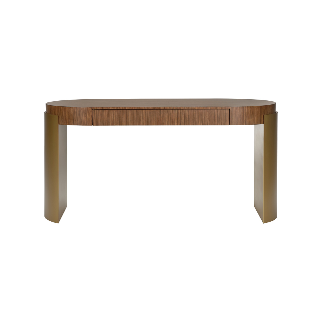 Wildwood - Zebrano Desk in Zebrano Veneer/Antique Brass