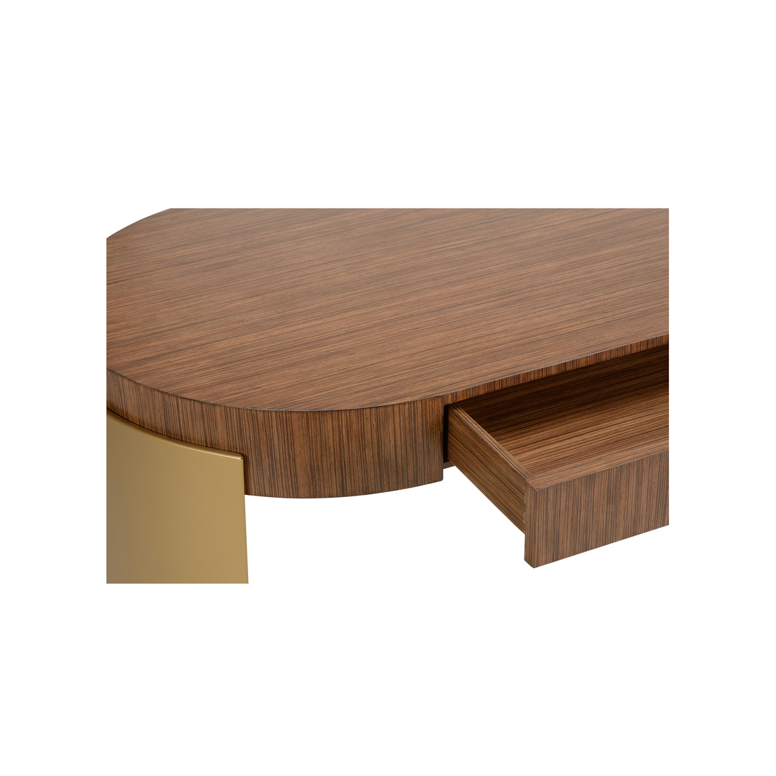 Wildwood - Zebrano Desk in Zebrano Veneer/Antique Brass