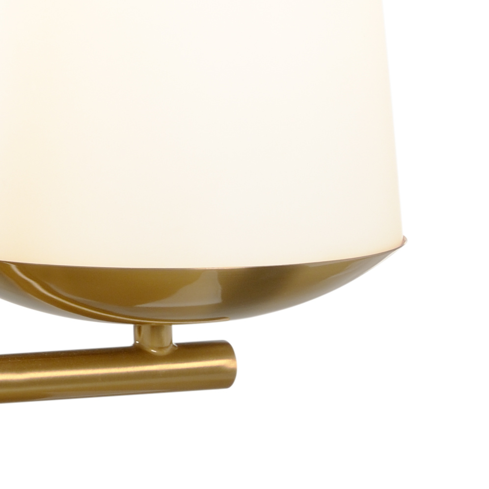 Wildwood - Geminate Lamp in Antique Brass/Matte White, Medium