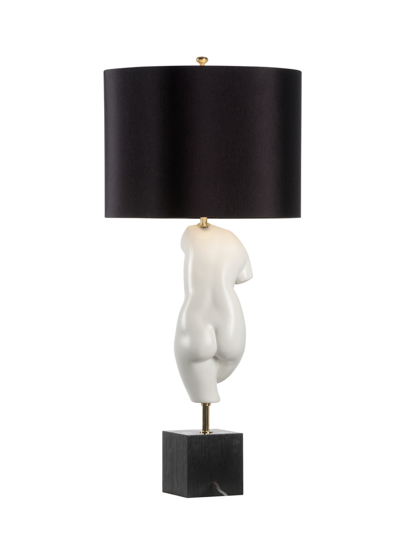 Wildwood - Peitho Lamp in White Glaze, Ceramic/Porcelain