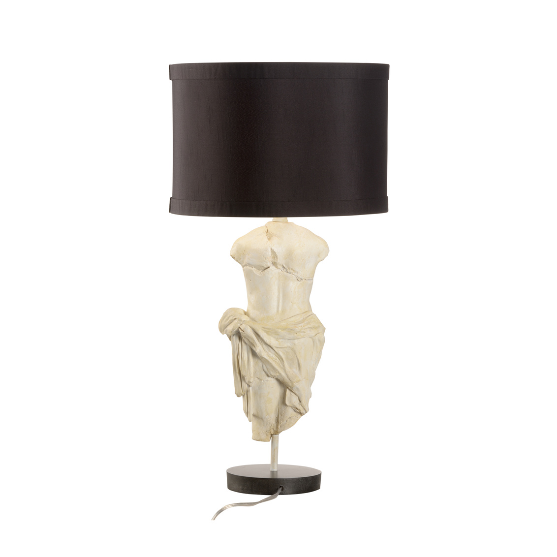 Wildwood - Roman Emperor Statue Lamp in Antique Stone, Composite