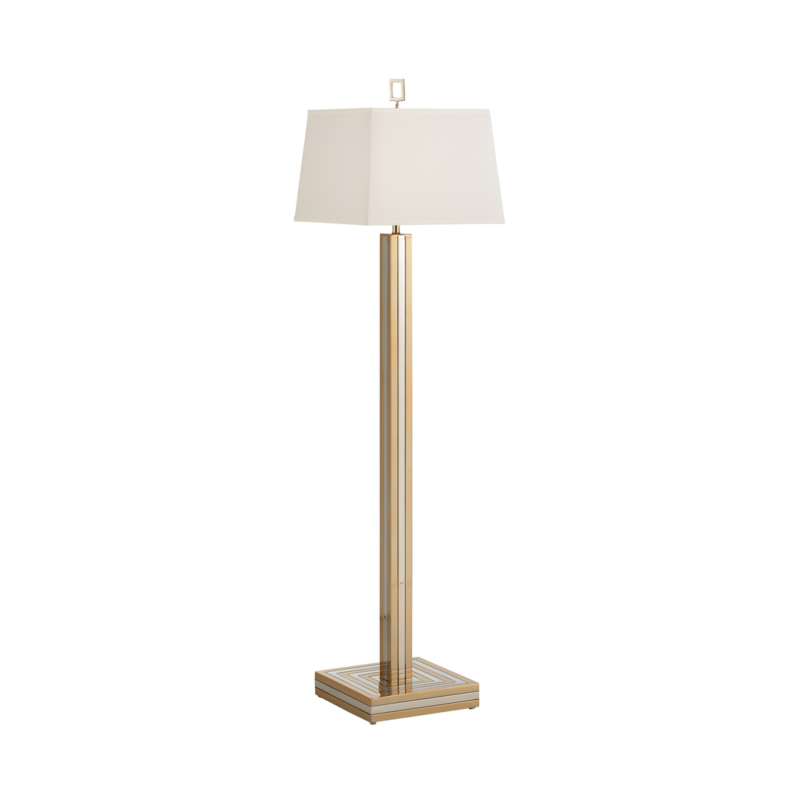 Whiteline Gold Dust Floor Lamp - Polished Brass/Nickel