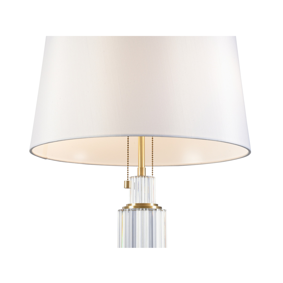 Wildwood - Catania Lamp in Clear/Antique Brass, Crystal