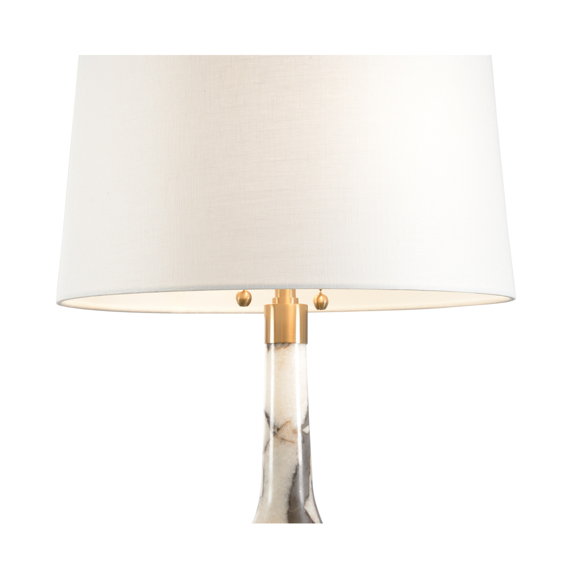 Wildwood - Verona Lamp in Antique Brass/Natural Calacatta, Metal