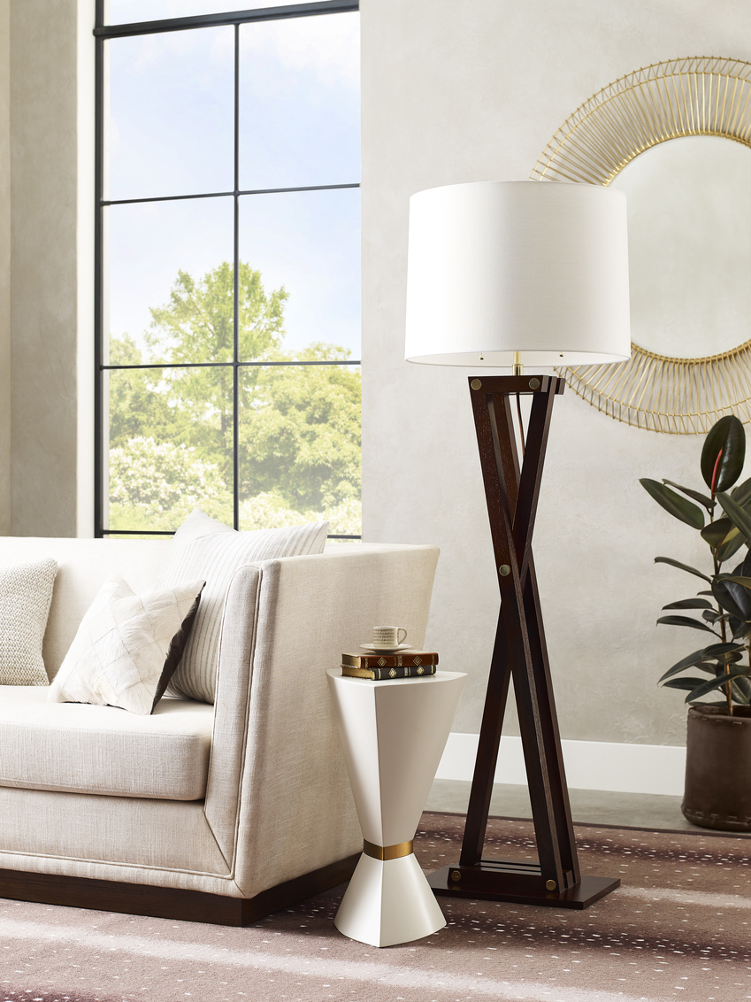 Wildwood - Zander Floor Lamp in Walnut, Wood