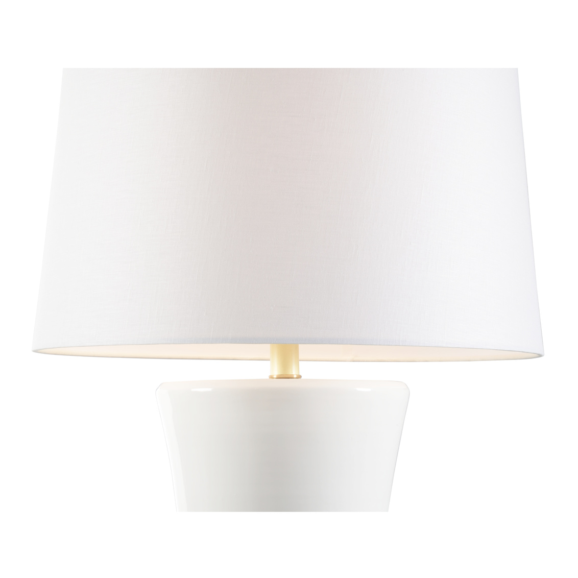 Wildwood - Neriah Lamp in White Glaze/Gold Leaf, Large