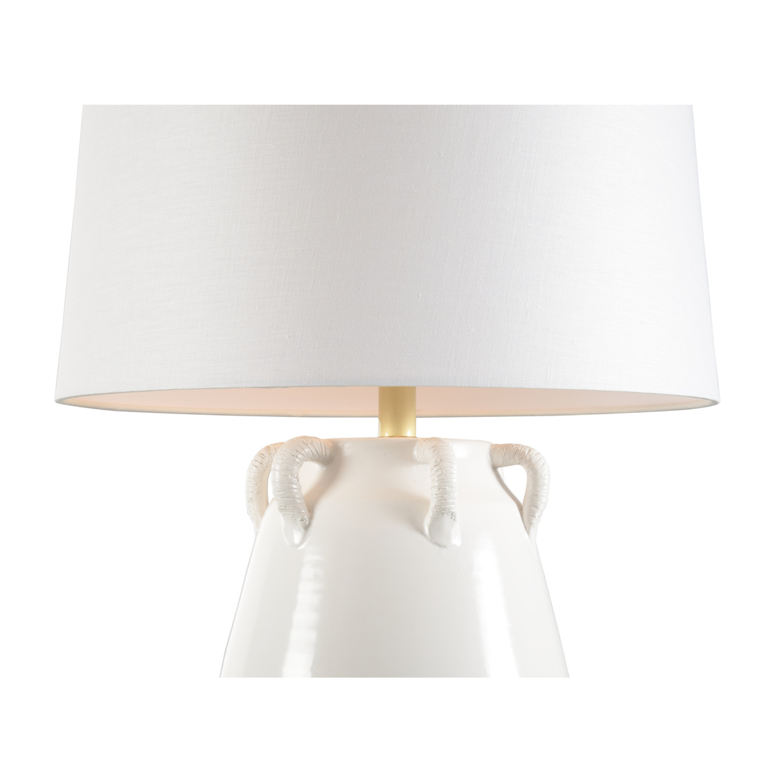 Wildwood - Samaria Lamp in White Glaze, Ceramic/Porcelain