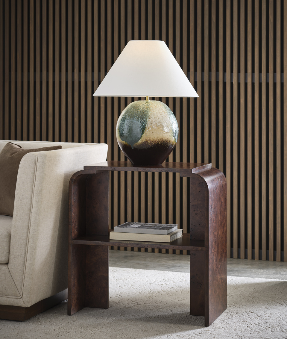 Wildwood - Aoi Table Lamp in Shiga/Brown/Green/Cream