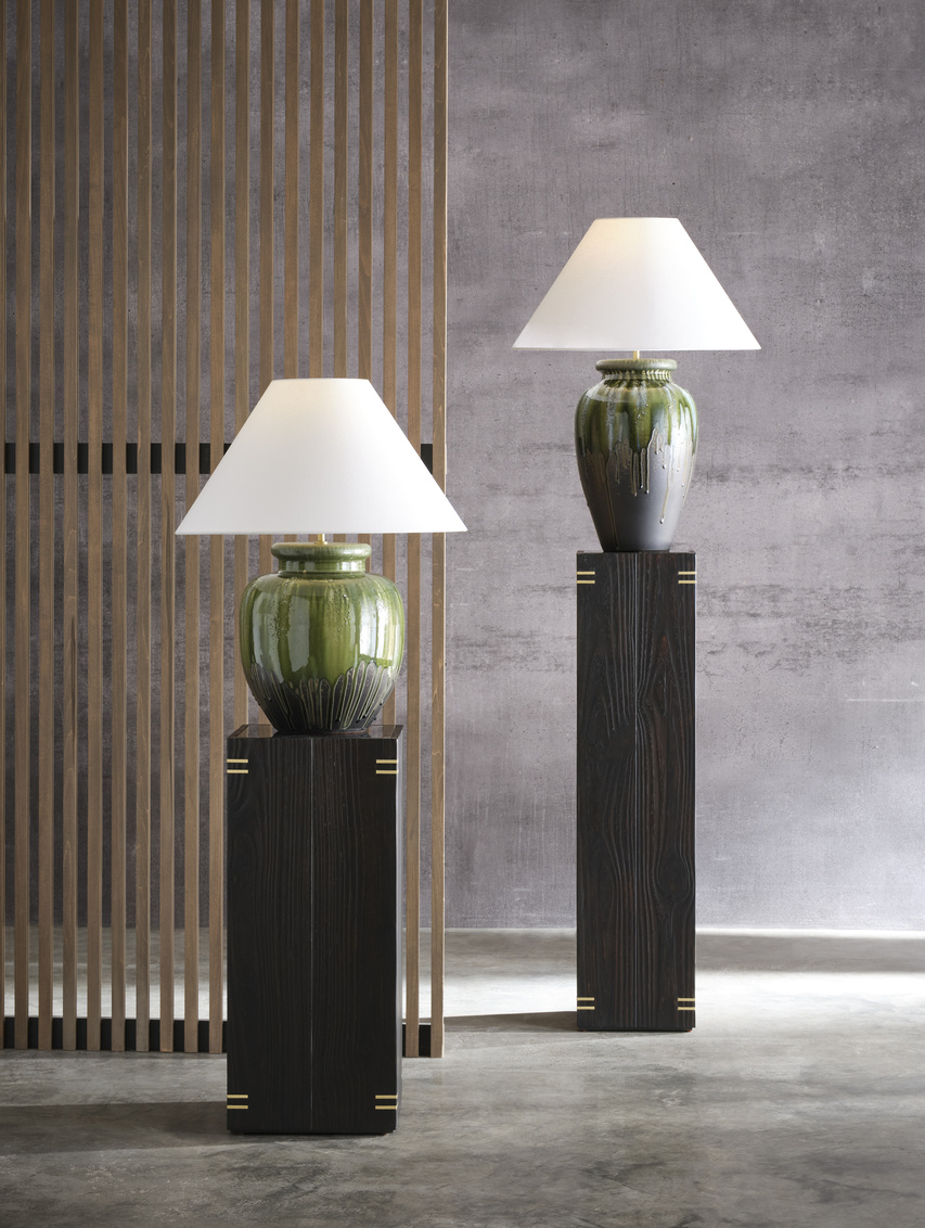 Wildwood Yamato Table Lamp - Shiga/Brown/Green, Short