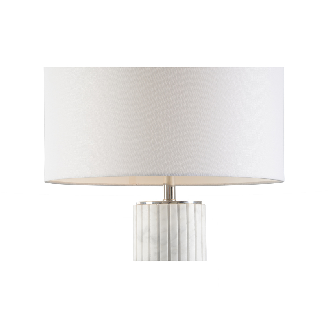 Wildwood - Cyrus Lamp in Natural White/Polished Nickel, Marble