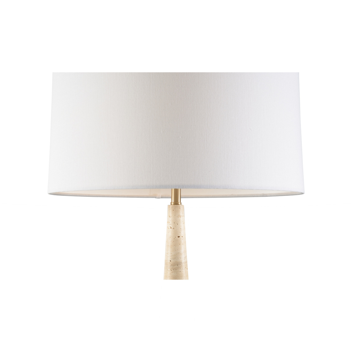 Wildwood - Harwich Lamp in Natural White/Coffee Bronze, Travertine