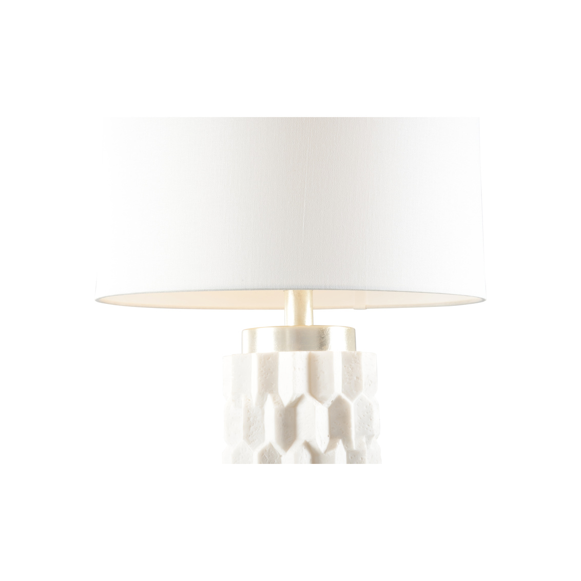 Wildwood - Breton Lamp in Granite White/Silver Leaf, Composite