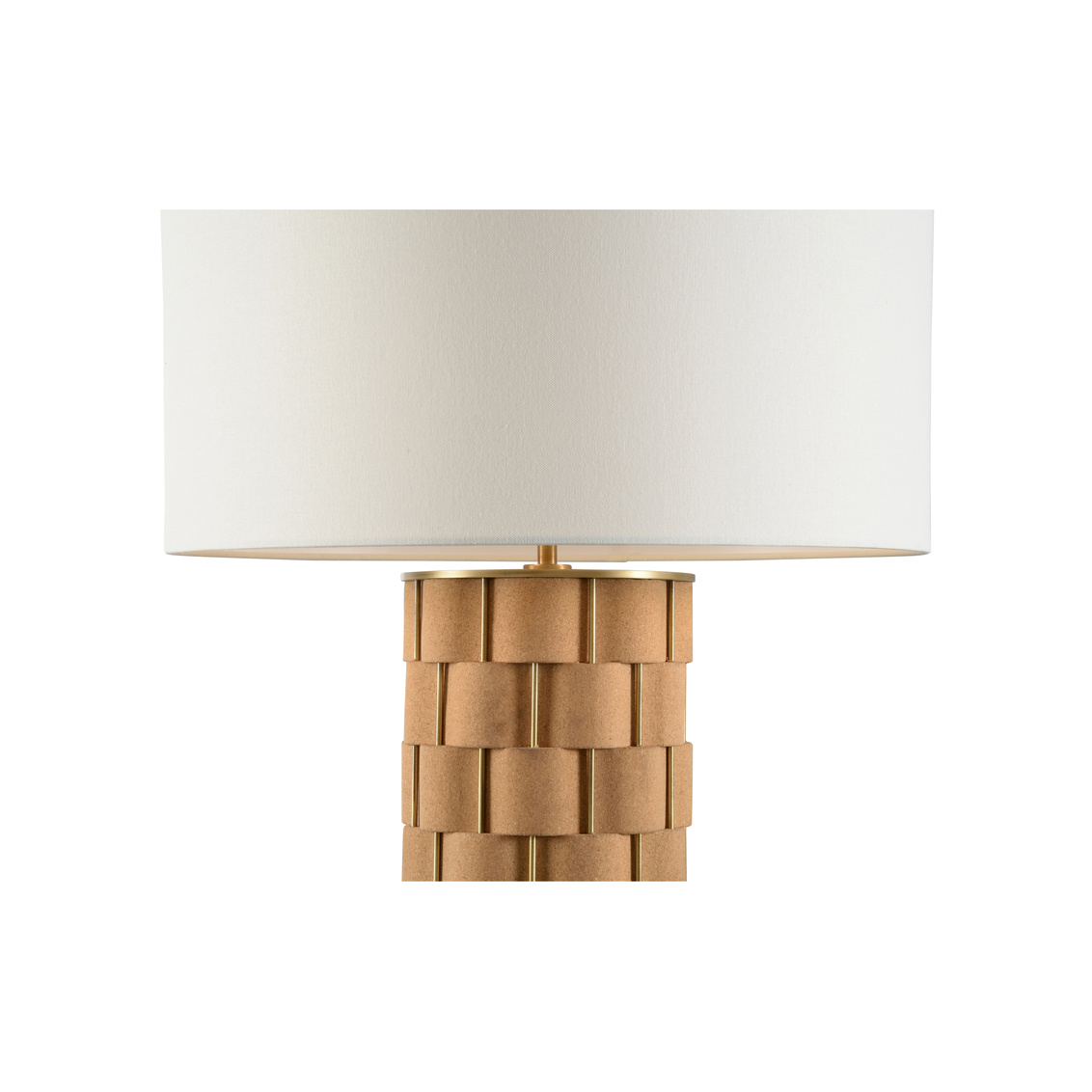 Wildwood - Loire Table Lamp in Natural/Antique Brass, Cork