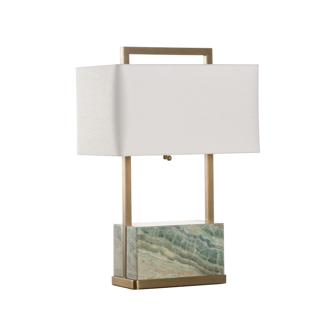 Wildwood - Paris Table Lamp in Natural Green/Antique Brass