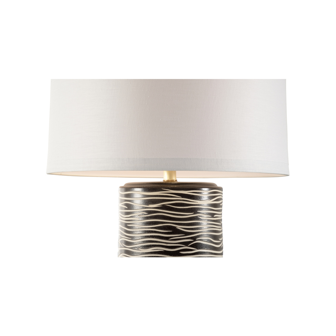 Wildwood - Paglia Lamp in Brown/White Glaze