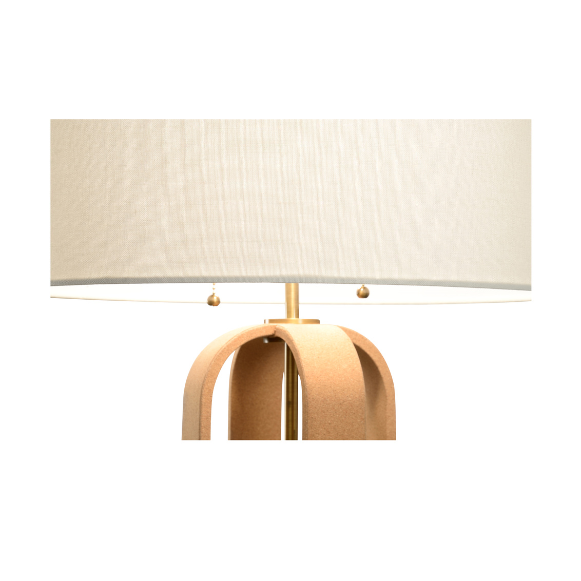 Wildwood - Ovalay Cork Table Lamp in Natural/Antique Brass