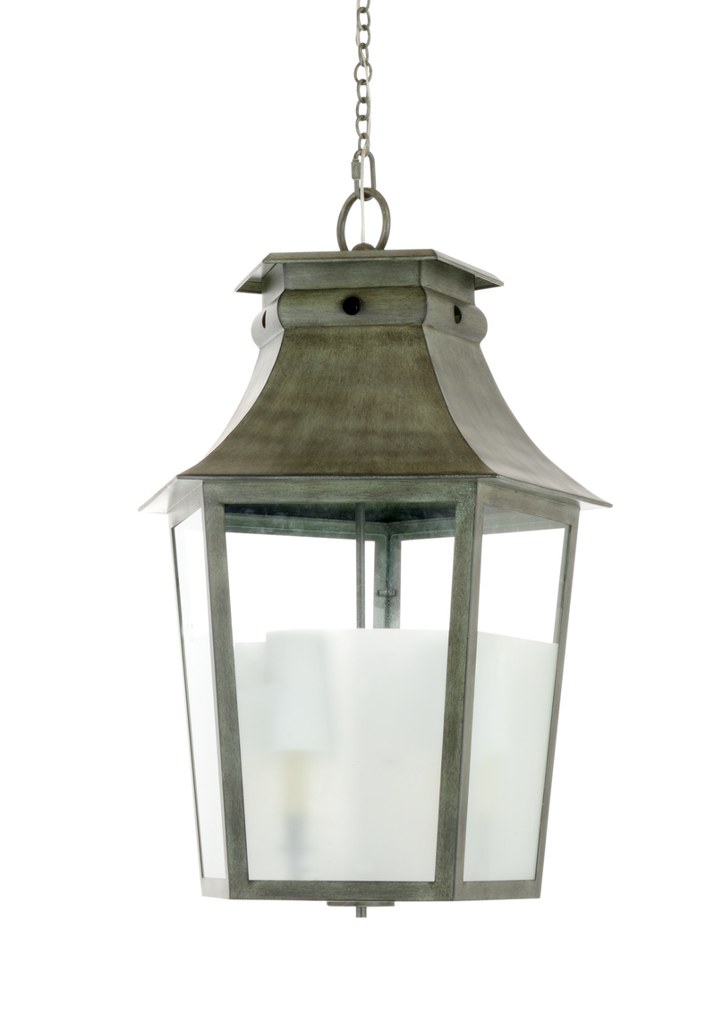 Wildwood - Francois Lantern in Antique Moss, Iron/Glass