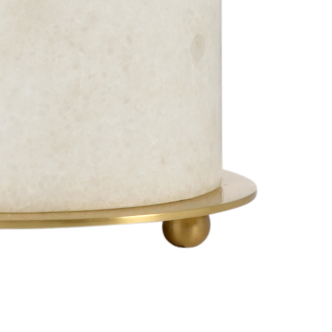 Wildwood - Swirl Credenza Lamp in Natural White/Anitque, Marble