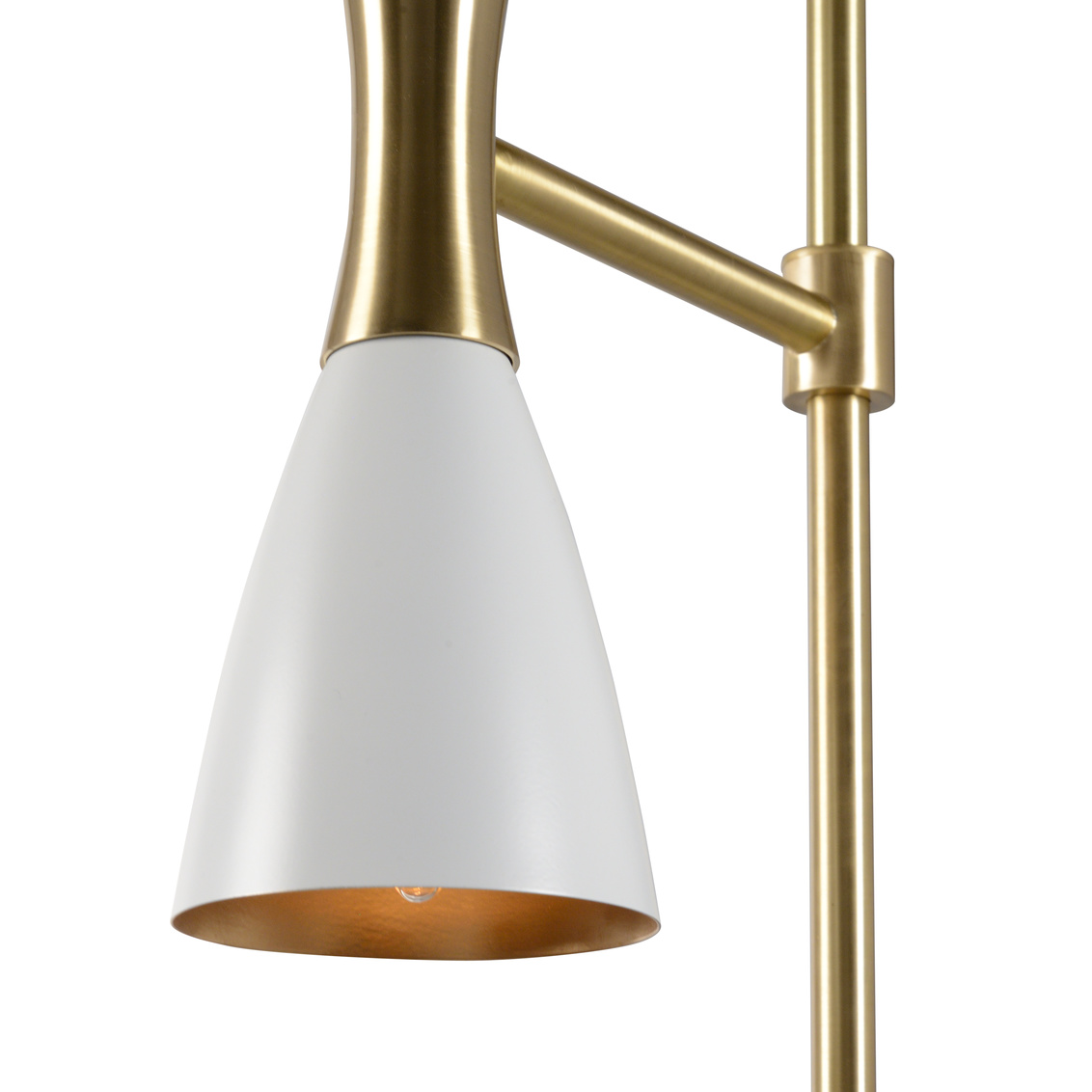 Wildwood - Peggy Desk Lamp in Antique/White, Brass