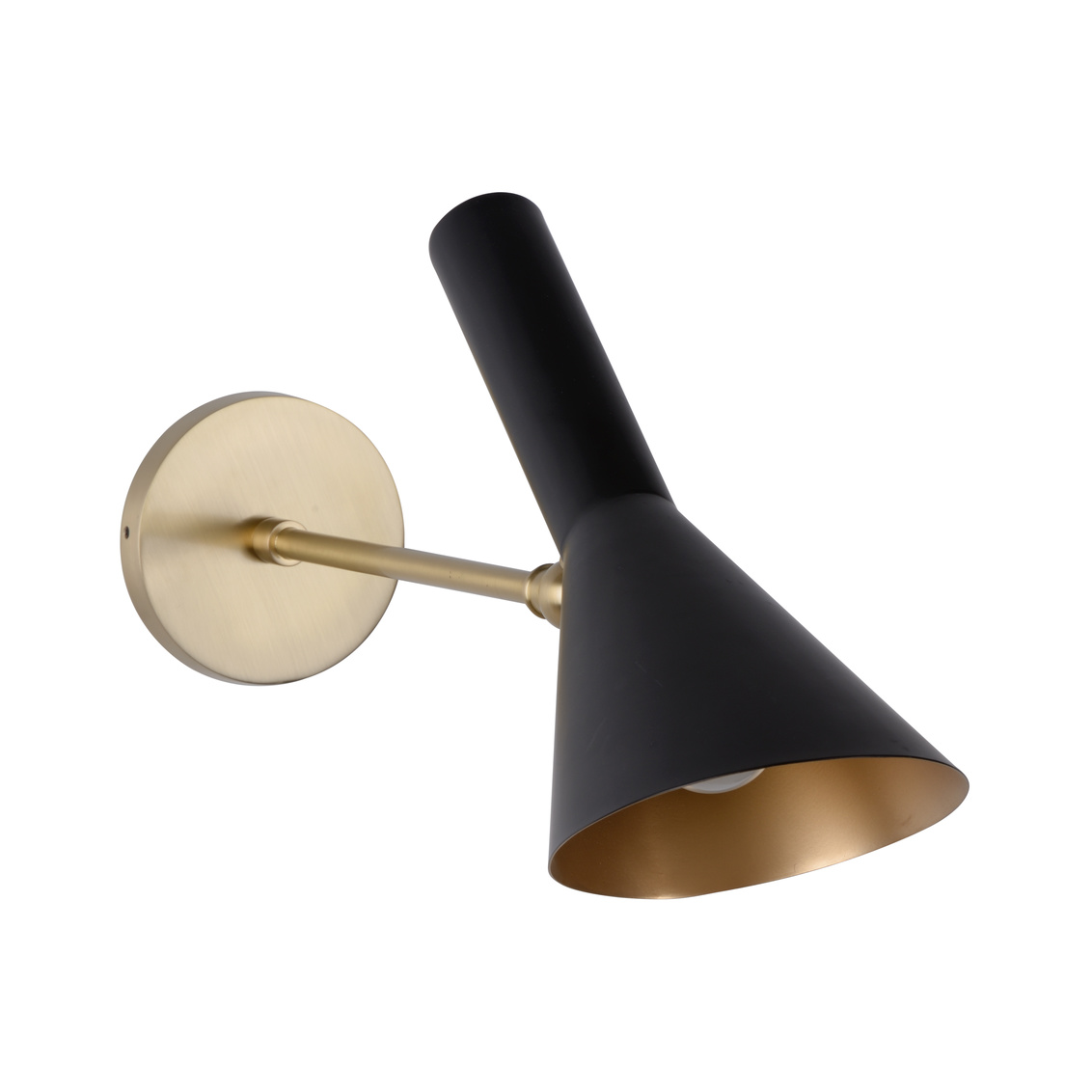 Wildwood - West Sconce in Matte Brass/Black, Brass