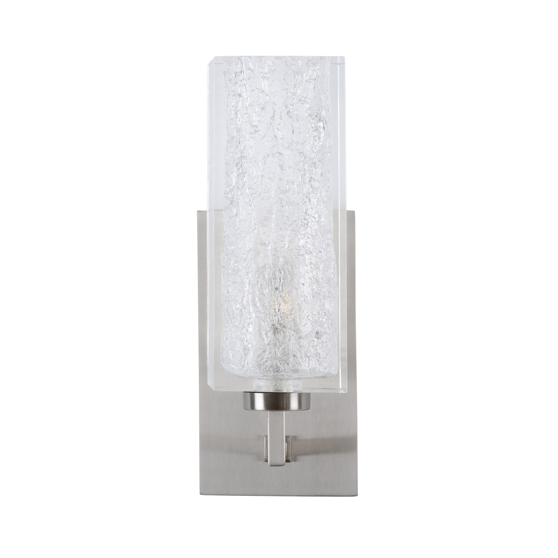 Wildwood - Lucallan Sconce in Satin Nickel/Textured, Iron