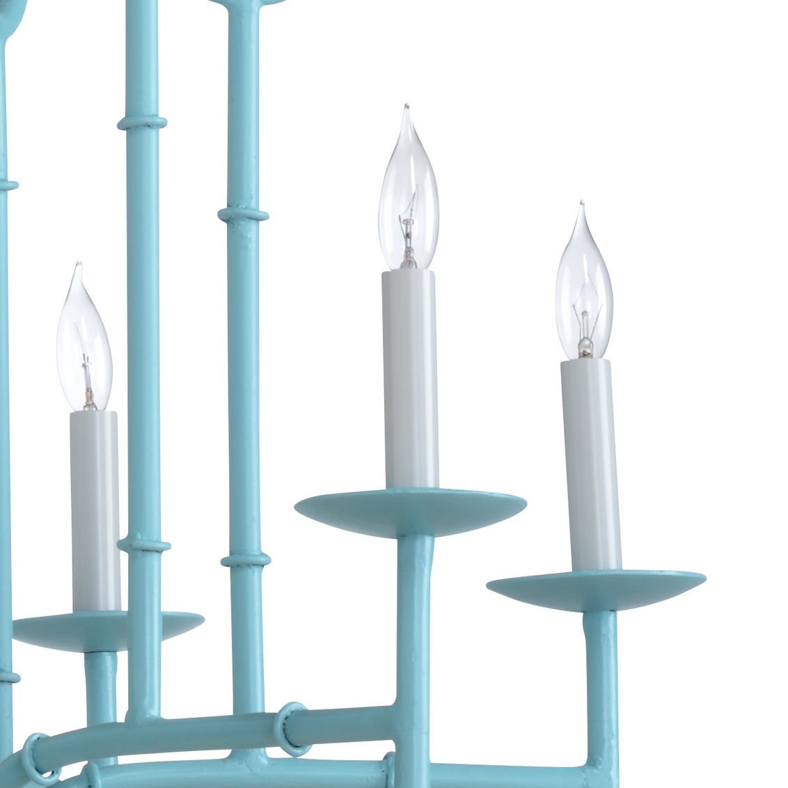 Wildwood Bamboo Chandelier - Blue