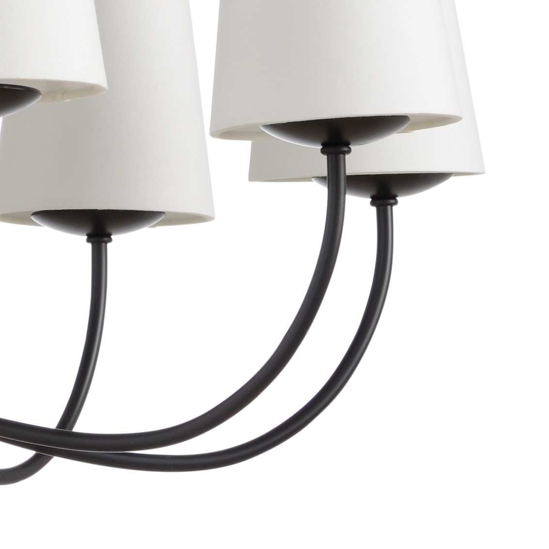 Wildwood - Paxton Chandelier in Satin Black, Iron