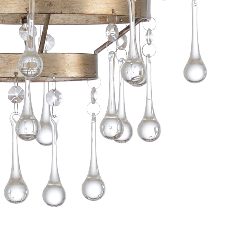 Wildwood - Ansley Chandelier in Antique Silver Leaf/Clear, Iron