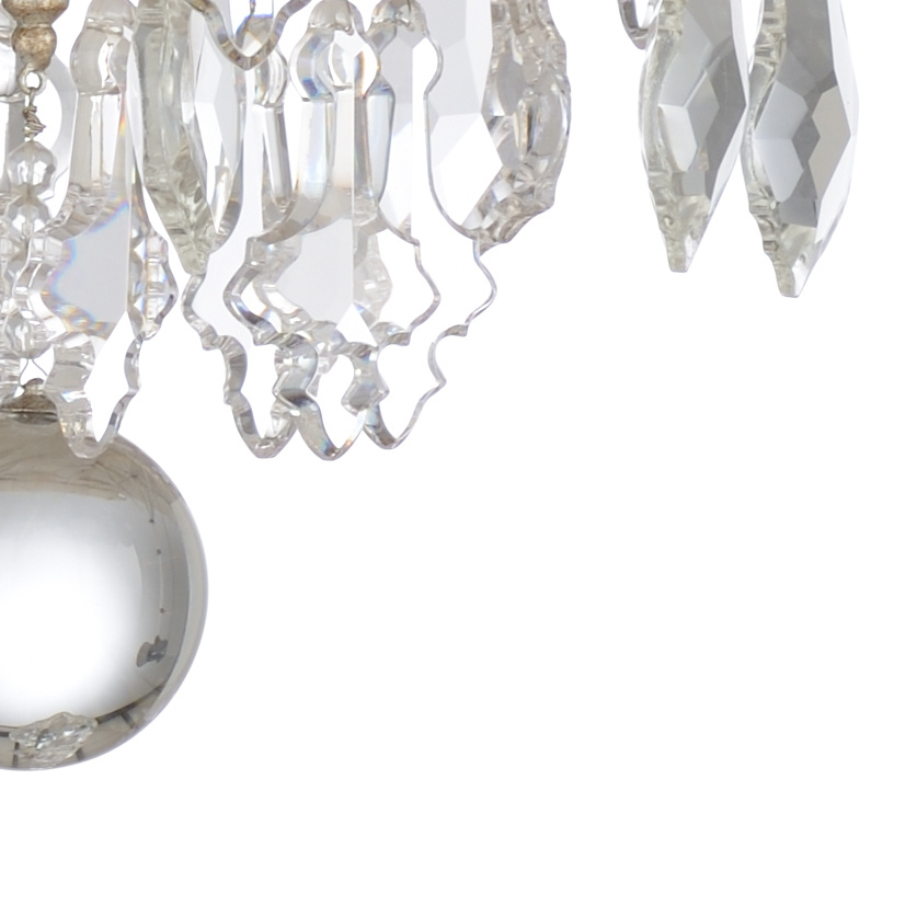 Wildwood Versailles Chandelier - Antique Silver Leaf/Clear, Small