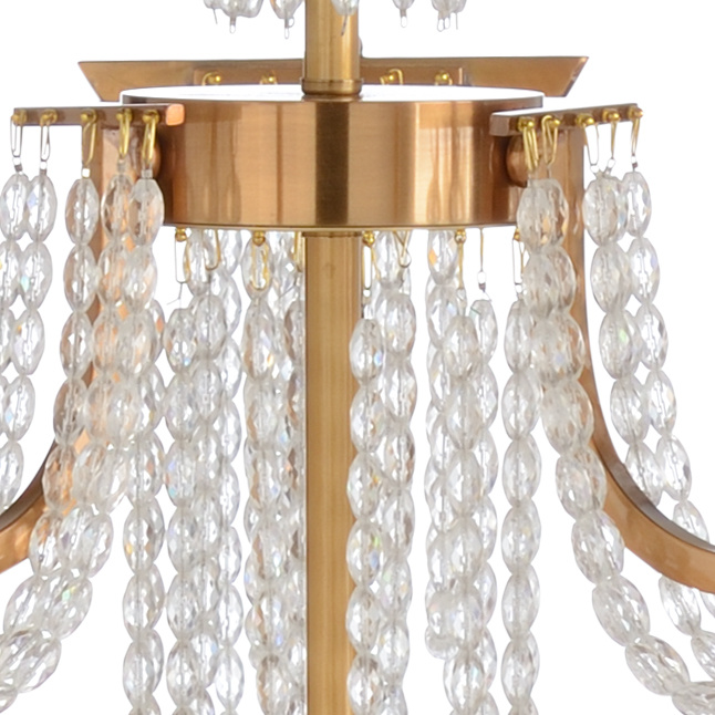 Wildwood - Mackie Chandelier in Antique Brass/Clear, Iron