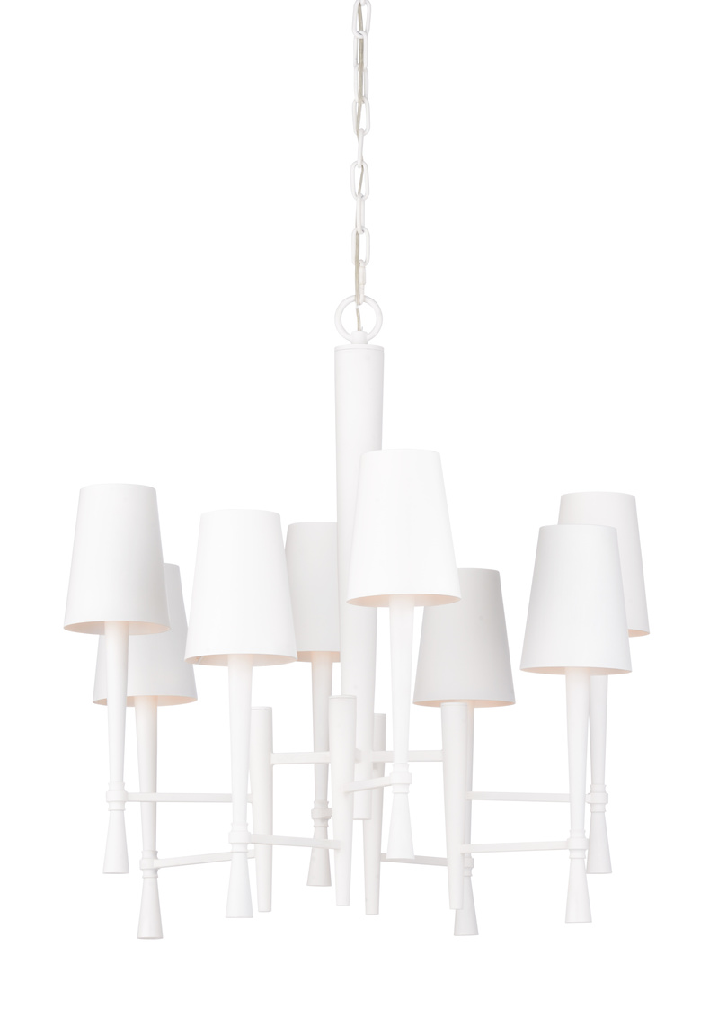 Whiteline White Ferrier Chandelier in White