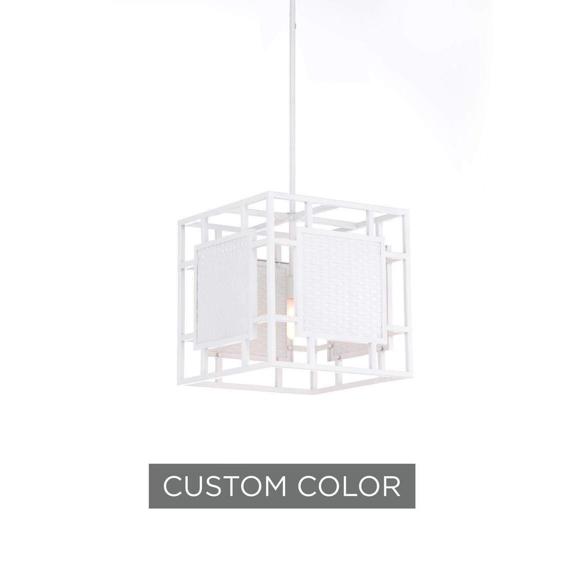 Wildwood Trellis Pendant - Matte White