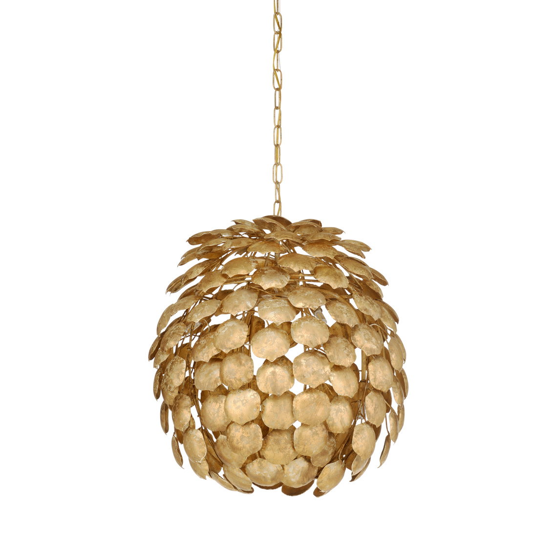 Wildwood - Promenea Petal Chandelier in Gold Clay, Iron