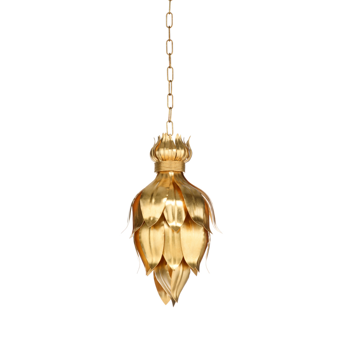 Wildwood - Foglia D’Oro Pendant in Gold Leaf, Iron