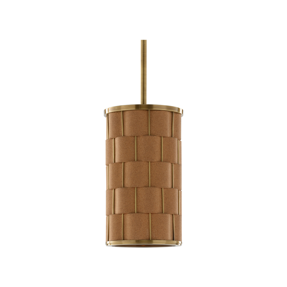 Wildwood - Jura Pendant in Natural/Antique Brass, Cork