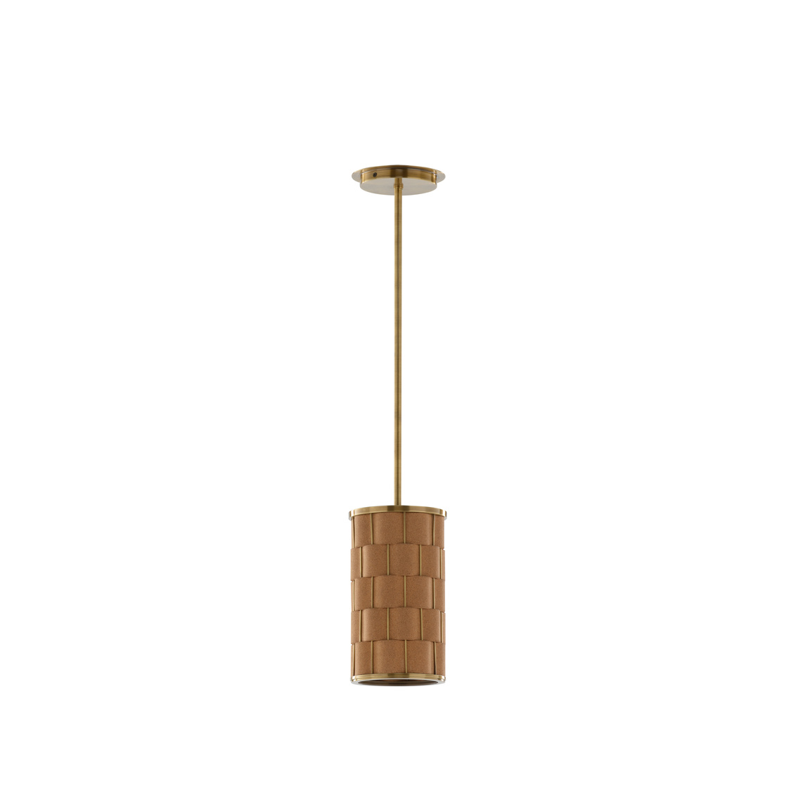 Wildwood - Jura Pendant in Natural/Antique Brass, Cork