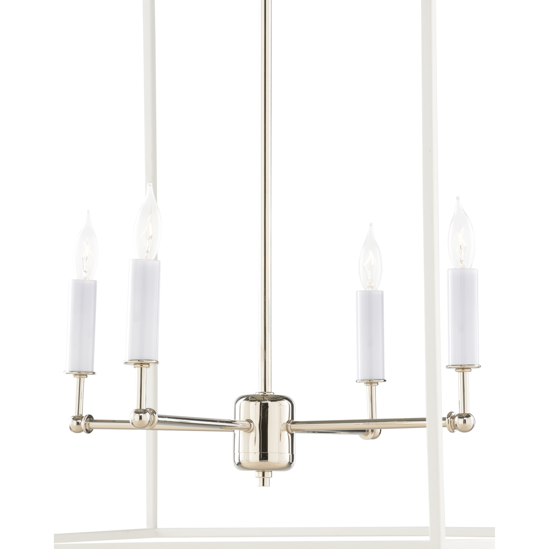 Wildwood - Avalon Hanging in Matte White/Polished Nickel, Metal