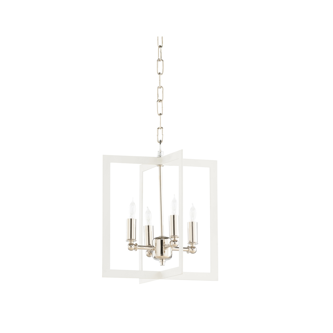 Wildwood - Bayberry Hanging in Matte White/Polished Nickel, Large