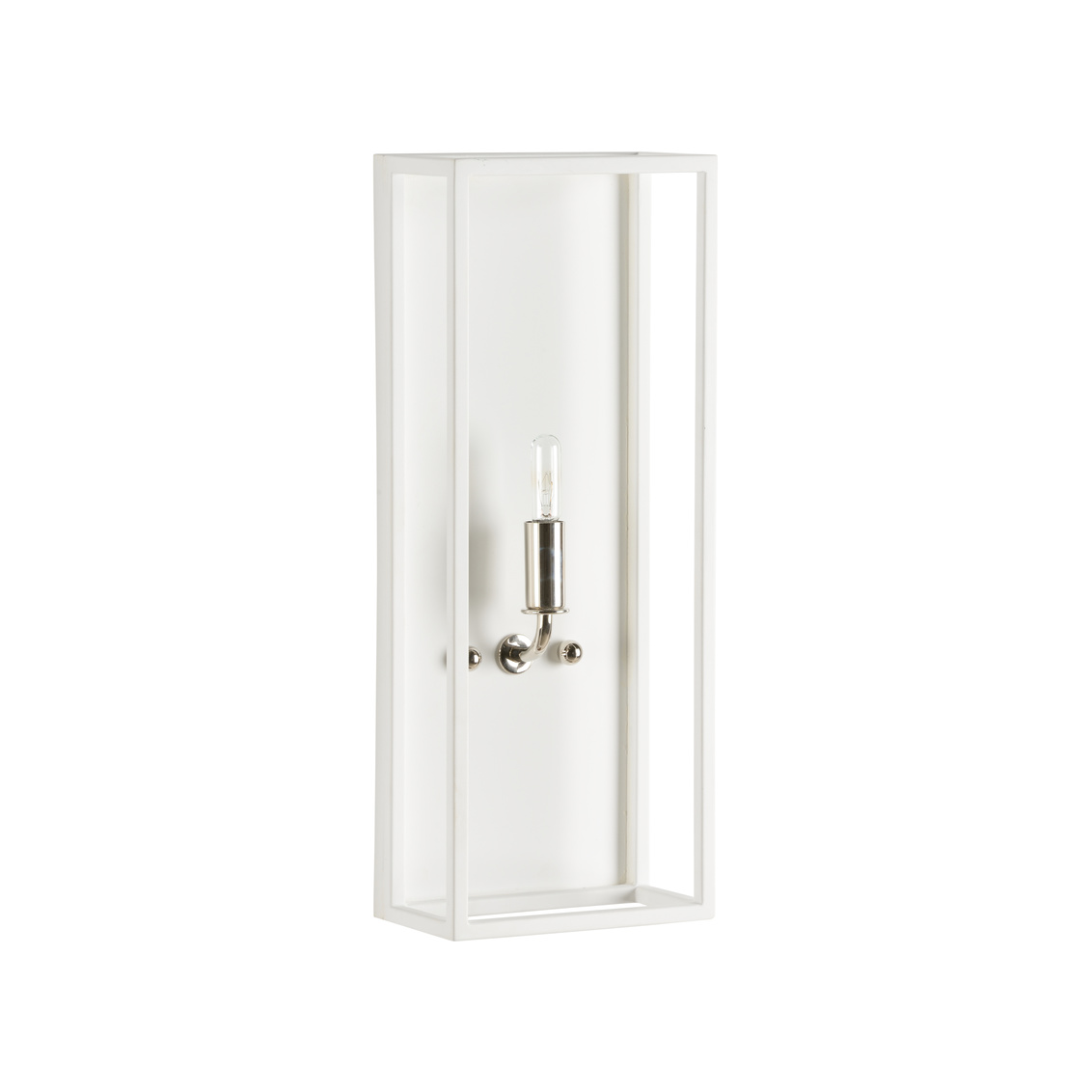 Wildwood - Lilly Sconce in Matte White/Polished Nickel, Metal