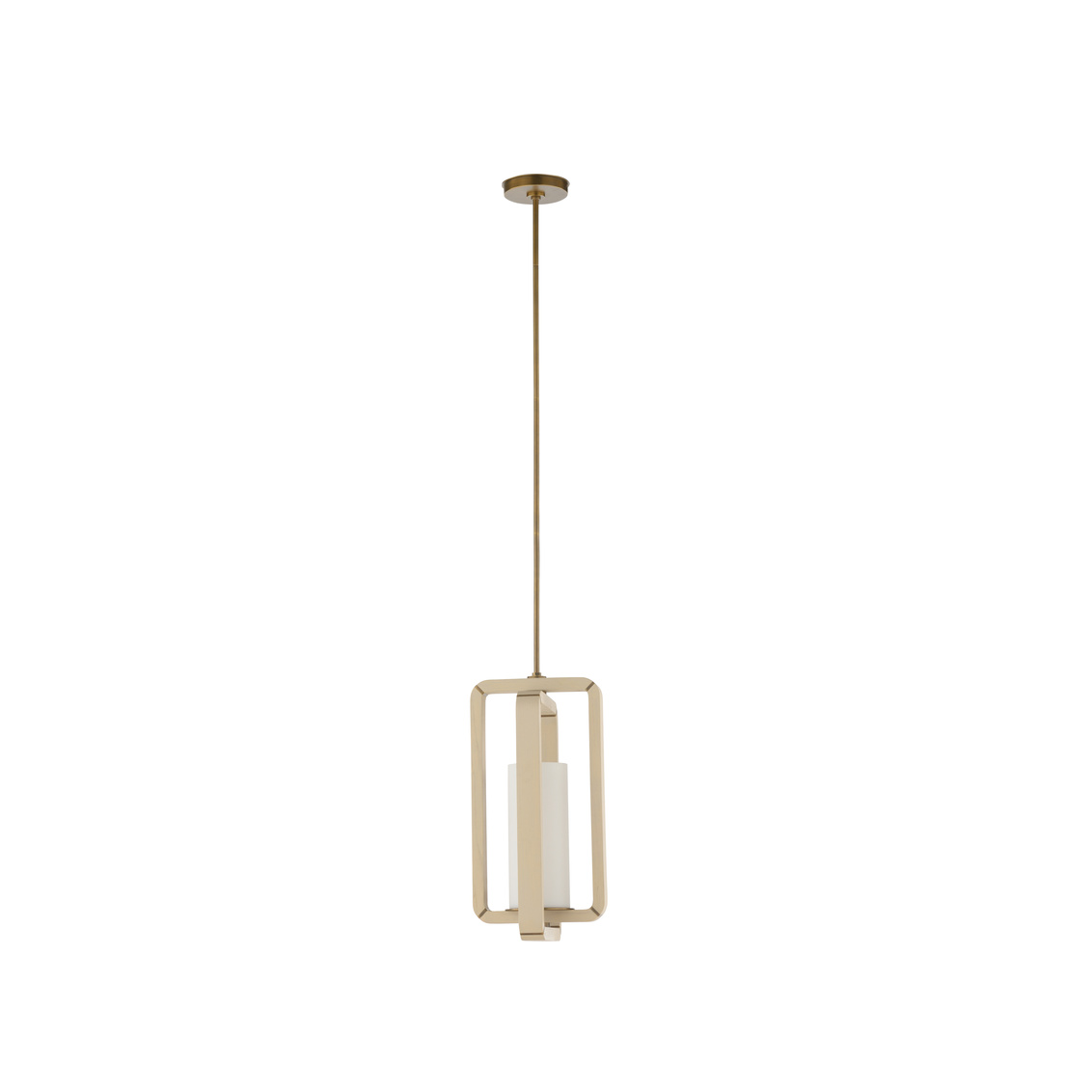 Wildwood - Oak Island Pendant in Taupe/Antique Brass/White Milk