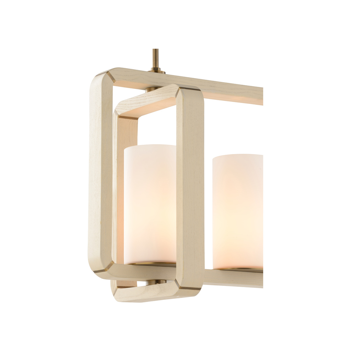 Wildwood - Oak Island Light in Taupe/Antique Brass/White Milk