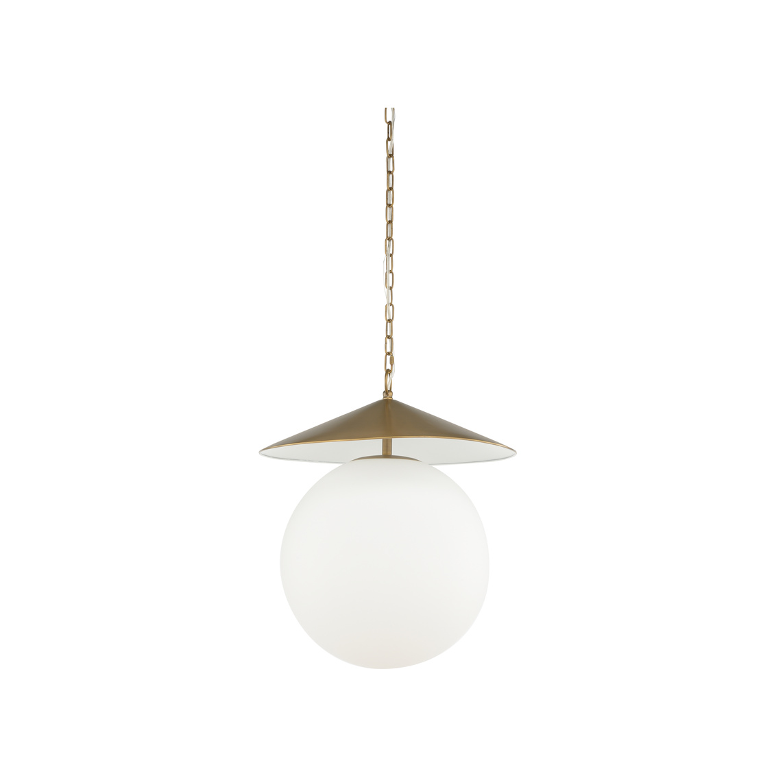 Wildwood Kyoto Pendant - Antique Brass/Milk White